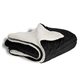 a black sherpa micro mink sherpa blanket