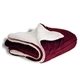 a burgundy sherpa micro mink sherpa blanket