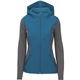 aerial view a ocean blue ladies eclipse hooded soft shell jacket, image 1 of 7