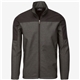 aerial view a charcoal mens aspect bonded soft shell jacket, image 1 of 2