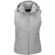 aerial view a stone ladies jupiter puffer hoodie vest, image 1 of 5