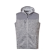 aerial view a heather grey mens district sweater fleece vest, image 1 of 3