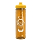 a yellow lid & transparent orange bottle 24 oz slim fit water bottle with push - pull lid