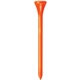 aerial view a orange (close to pms 021) 2 3/4 tall golf tee, image 1 of 2
