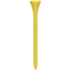 aerial view a yellow (close to pms 7406) 2 3/4 tall golf tee, image 1 of 2