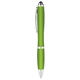 aerial view a lime green curvy stylus twist pen - metallic, image 1 of 2