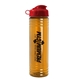 a red lid & transparent orange bottle 24 oz slim fit water bottle with flip lid
