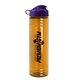 a violet lid & transparent orange bottle 24 oz slim fit water bottle with flip lid