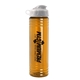 a white lid & transparent orange bottle 24 oz slim fit water bottle with flip lid