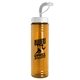 a white lid & transparent orange bottle 24 oz slim fit water bottle with straw lid