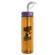 a violet lid & transparent orange bottle 24 oz slim fit water bottle with straw lid