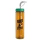 a teal lid & transparent orange bottle 24 oz slim fit water bottle with straw lid