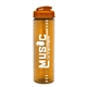 a translucent orange lid & transparent orange bottle 24 oz slim fit water bottle with flip lid