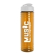 a white lid & transparent orange bottle 24 oz slim fit water bottle with flip lid