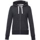 aerial view a black mix (997) womens paddlecreek full zip hoodie with hidden pocket, image 1 of 4