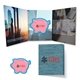 a custom tek booklet 2 with full color piggy bank coaster