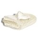 a cream sherpa micro mink sherpa blanket