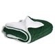 a forest green sherpa micro mink sherpa blanket