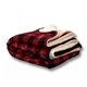 a red buffalo sherpa micro mink sherpa blanket