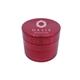 aerial view a red aluminum cannabis grinder, image 1 of 4