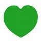 a lime green heart - shaped rubber jar opener