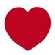 a red heart - shaped rubber jar opener