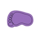 a purple foot - shaped rubber jar opener