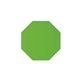 a lime green octagon - shaped rubber jar opener