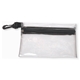 aerial view a clear 28 piece multi - bandage healthy living pack in supersized zipper kit components inserted into zipper kit with plastic carabiner attachment plus antiseptic towelettes, image 1 of 3