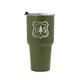 aerial view a army green patriot 30oz tumbler, image 1 of 5