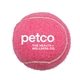 a pink custom tennis balls - personalized imprinted logo