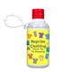 a frosted bottle & trans red cap 3 oz gel sanitizer with lanyard , full color digital
