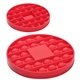 aerial view a red promotional custom push pop it round bubble game, image 1 of 2