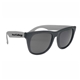 aerial view a black frame with silver trim vibrant sunglasses with black frame, image 1 of 2