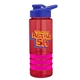 a red bottle & blue lid & hot pink grip sergeant stripe - 24 oz tritan(tm) bottle with drink thru lid, stripe bands, and digital imprint