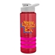 a red bottle & white lid & hot pink grip sergeant stripe - 24 oz tritan(tm) bottle with drink thru lid, stripe bands, and digital imprint