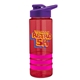 a red bottle & violet lid & hot pink grip sergeant stripe - 24 oz tritan(tm) bottle with drink thru lid, stripe bands, and digital imprint