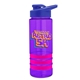 a violet bottle & blue lid & hot pink grip sergeant stripe - 24 oz tritan(tm) bottle with drink thru lid, stripe bands, and digital imprint