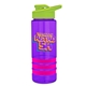 a violet bottle & lime-green lid & hot pink grip sergeant stripe - 24 oz tritan(tm) bottle with drink thru lid, stripe bands, and digital imprint