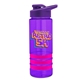 a violet bottle & violet lid & hot pink grip sergeant stripe - 24 oz tritan(tm) bottle with drink thru lid, stripe bands, and digital imprint