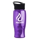 a black lid & violet bottle poly - pure - 27 oz transparent bottle with pop - up lid