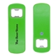 aerial view a lime green bottle opener with magnet, image 1 of 3