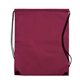 aerial view a burgundy non woven drawstring bag, image 1 of 2