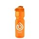 aerial view a orange bottle & orange lid champion - 28 oz transparent bottle with flip lid, image 2 of 2