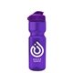 aerial view a violet bottle & violet lid champion - 28 oz transparent bottle with flip lid, image 2 of 2