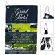 a group of the full color iron golf towel 12 x 18 300gsm thickness full color sublimation microfiber golf towel