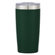 a dark green with silver accent and clear translucent lid 20 oz full color two - tone himalayan tumbler with custom window box