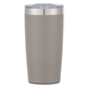 a gray with silver accent and clear translucent lid 20 oz full color two - tone himalayan tumbler with custom window box
