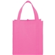 aerial view a pink the hercules non - woven grocery tote - 13 x 14.5, image 1 of 4