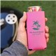 aerial view a neon pink budget slim can cooler coolie, image 1 of 3